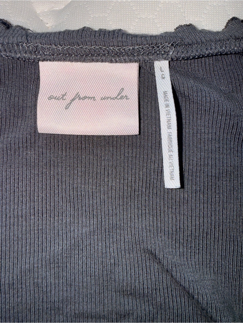 158. Women's Black Long-Sleeve Scoop Neck Intimate Top - Picture 2 of 3